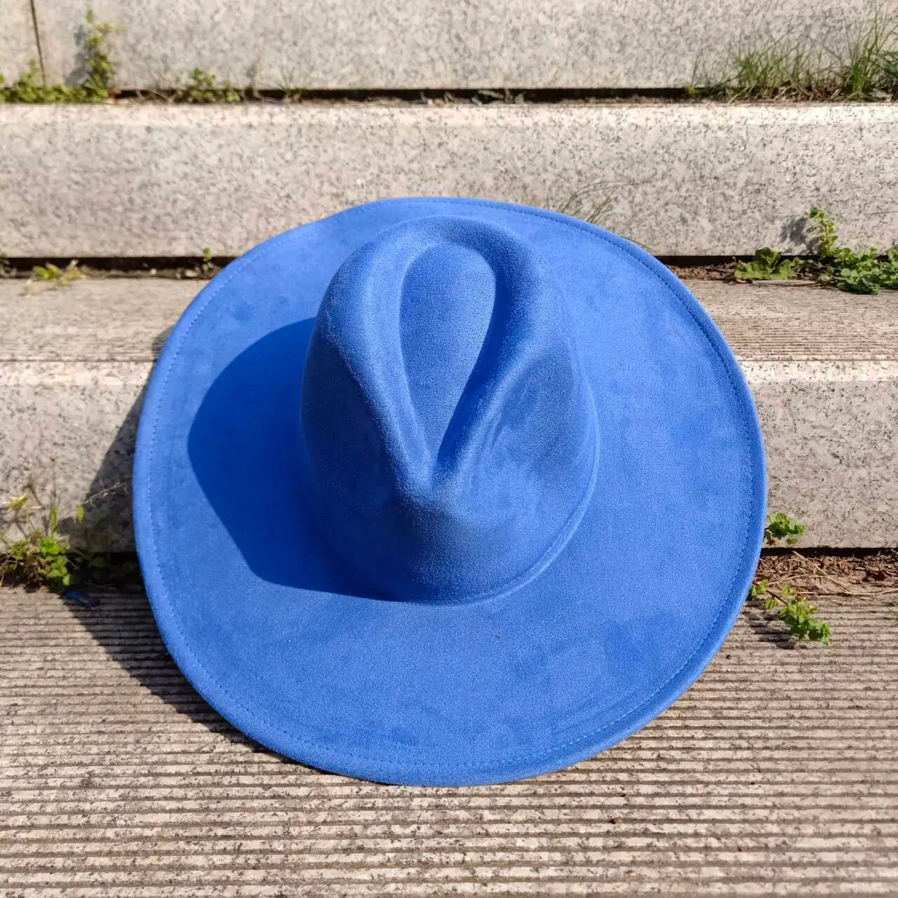 Suede Fedora Hat 9.5cm Wide Brim Suede Hats for Women and Men Hand Sewn Autumn Winter Jazz Hat Fashion chapeau femme шляпа