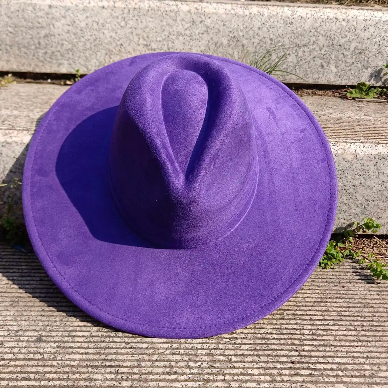 Suede Fedora Hat 9.5cm Wide Brim Suede Hats for Women and Men Hand Sewn Autumn Winter Jazz Hat Fashion chapeau femme шляпа