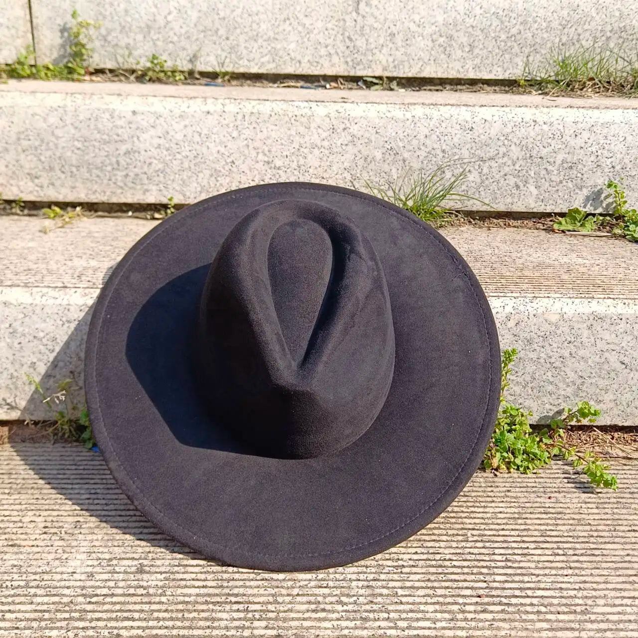 Suede Fedora Hat 9.5cm Wide Brim Suede Hats for Women and Men Hand Sewn Autumn Winter Jazz Hat Fashion chapeau femme шляпа