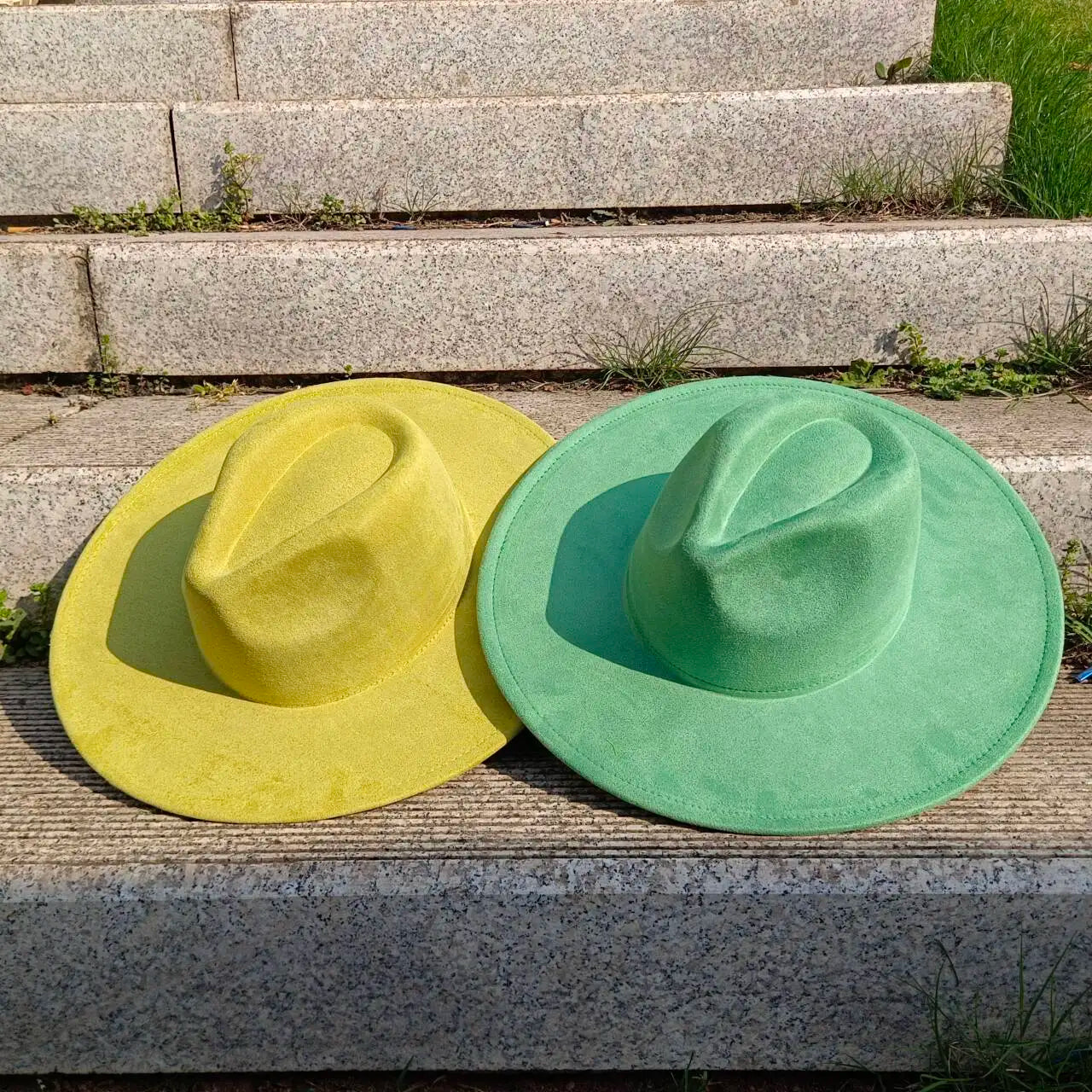 Suede Fedora Hat 9.5cm Wide Brim Suede Hats for Women and Men Hand Sewn Autumn Winter Jazz Hat Fashion chapeau femme шляпа