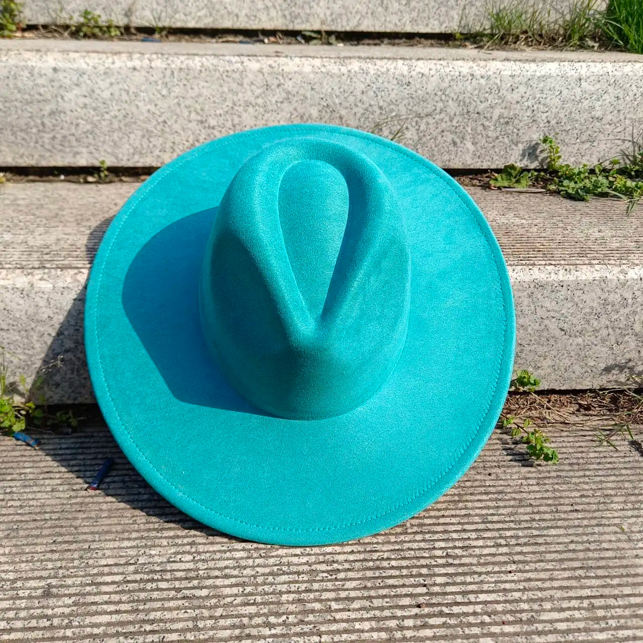 Suede Fedora Hat 9.5cm Wide Brim Suede Hats for Women and Men Hand Sewn Autumn Winter Jazz Hat Fashion chapeau femme шляпа