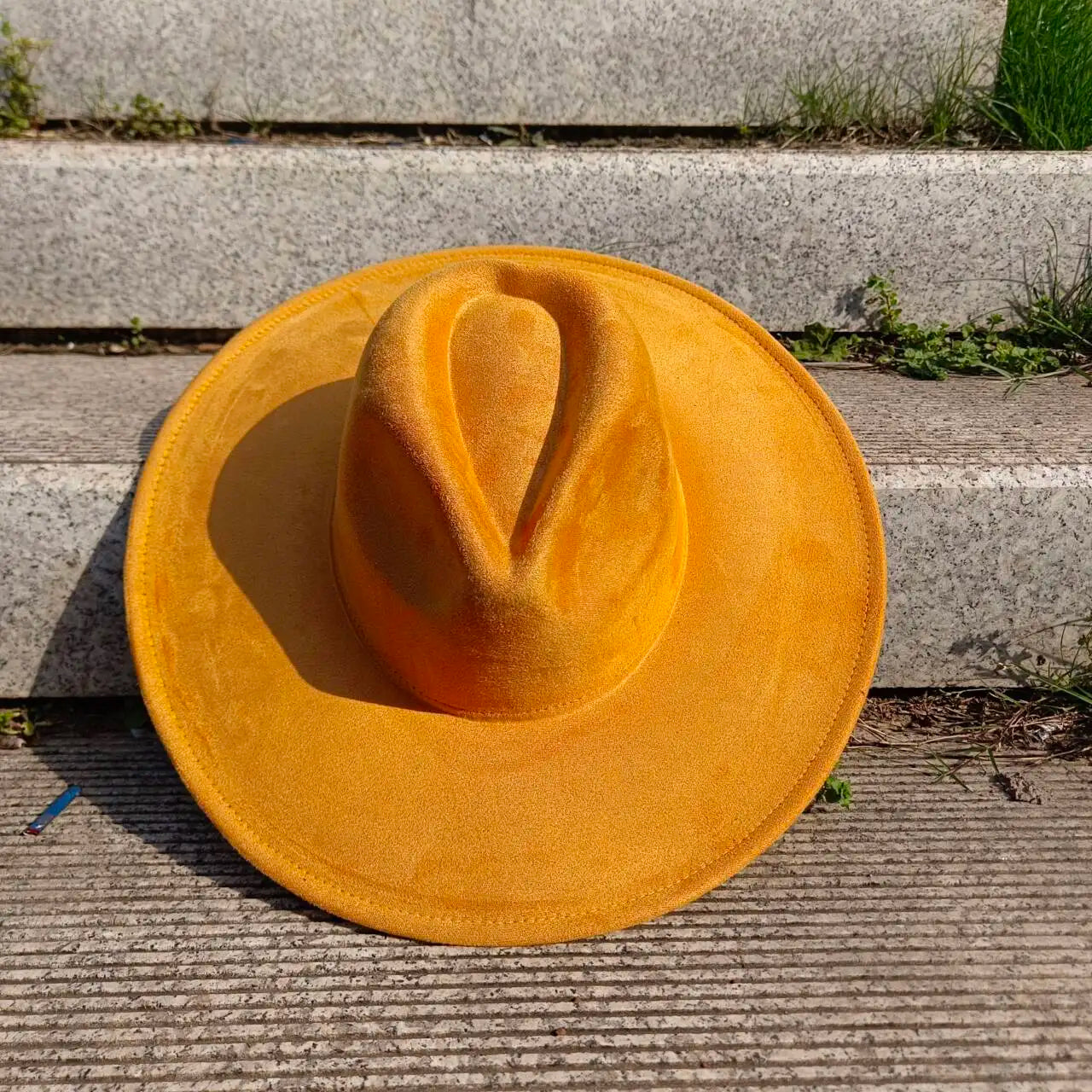 Suede Fedora Hat 9.5cm Wide Brim Suede Hats for Women and Men Hand Sewn Autumn Winter Jazz Hat Fashion chapeau femme шляпа