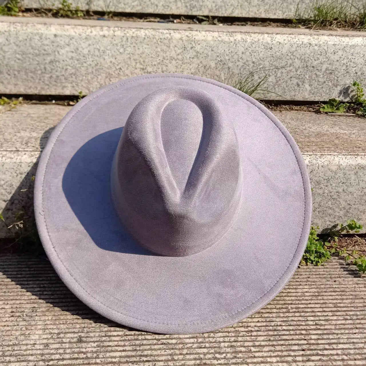 Suede Fedora Hat 9.5cm Wide Brim Suede Hats for Women and Men Hand Sewn Autumn Winter Jazz Hat Fashion chapeau femme шляпа