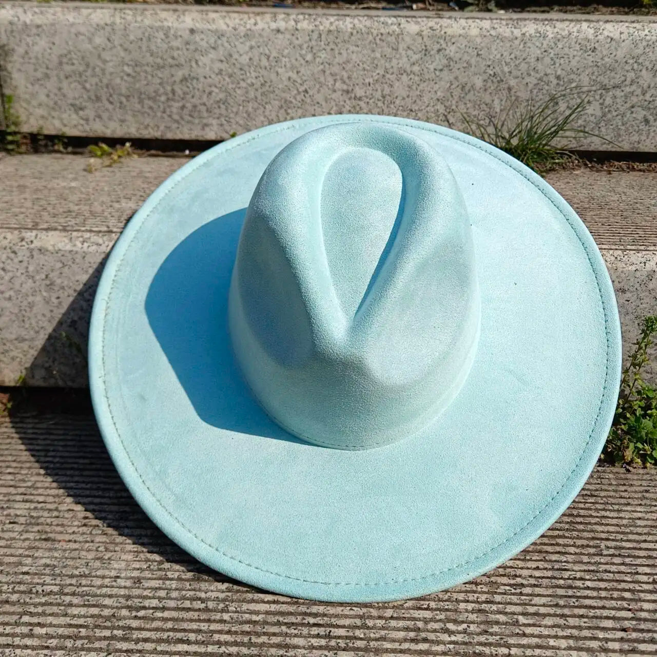 Suede Fedora Hat 9.5cm Wide Brim Suede Hats for Women and Men Hand Sewn Autumn Winter Jazz Hat Fashion chapeau femme шляпа