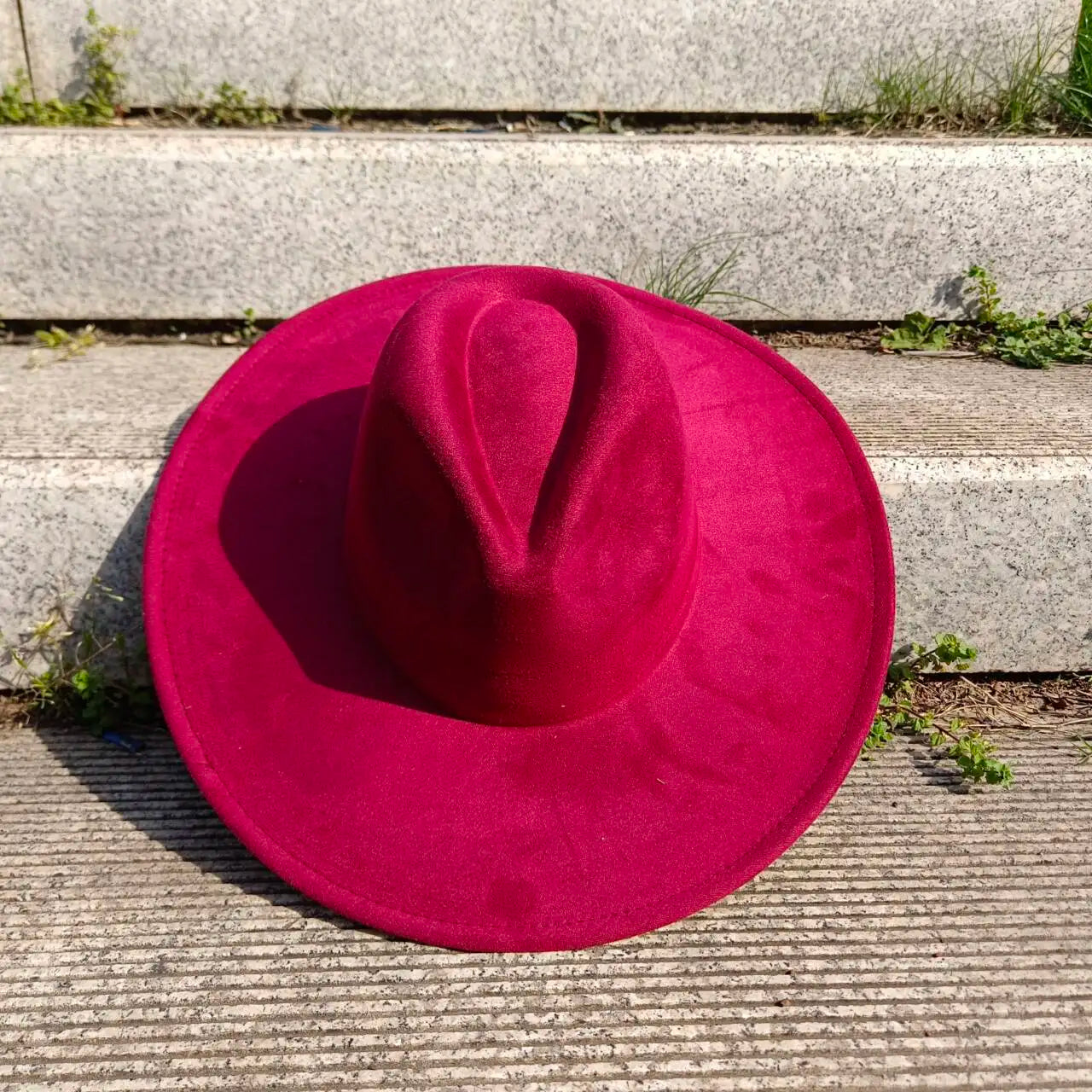Suede Fedora Hat 9.5cm Wide Brim Suede Hats for Women and Men Hand Sewn Autumn Winter Jazz Hat Fashion chapeau femme шляпа