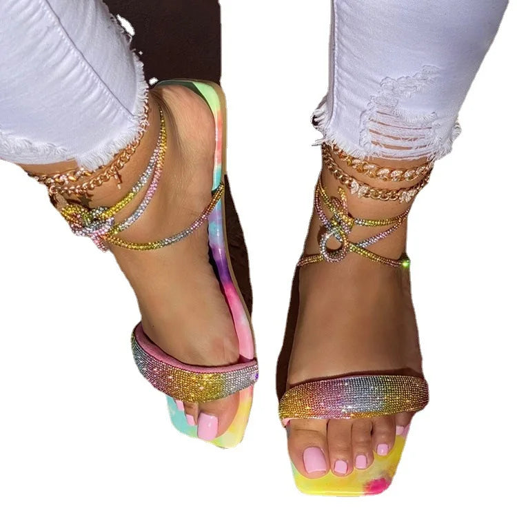 Flat Cross Strap Sandals