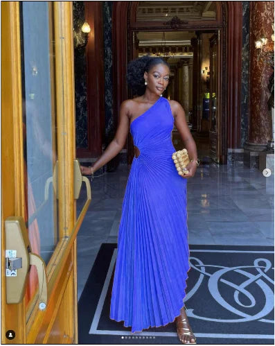 One Shoulder Sleeveless Dress