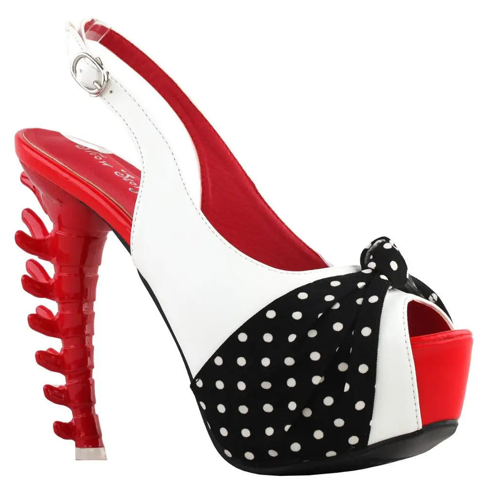 Slingback Platform Bone High Heels