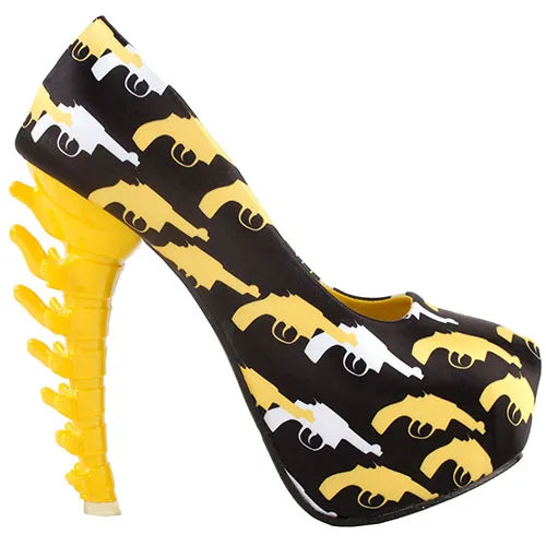 Unique Print Platform Bone Heels