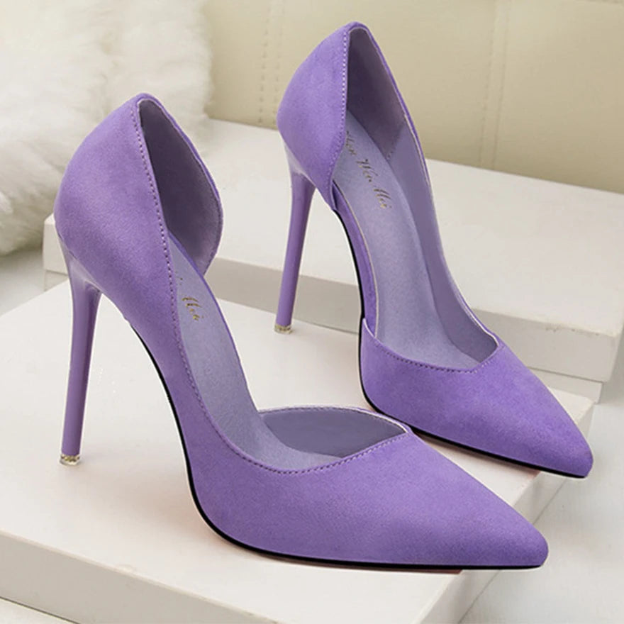 Suede Office Stiletto High Heel Pump