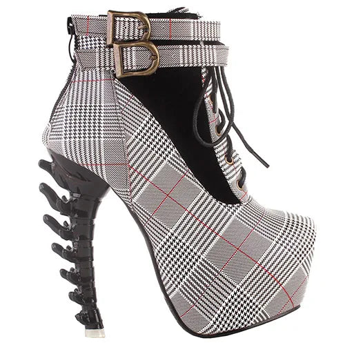High Top Bone High Heel Platform Boots