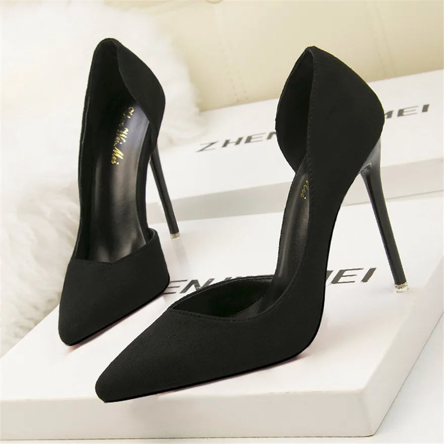 Suede Office Stiletto High Heel Pump