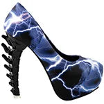 Unique Print Platform Bone Heels
