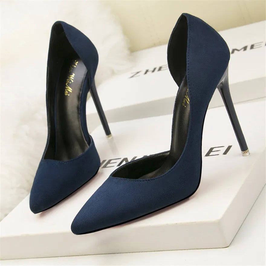 Suede Office Stiletto High Heel Pump
