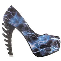 Unique Print Platform Bone Heels