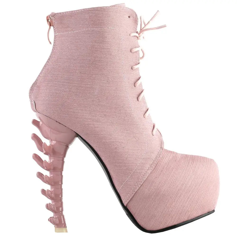 Sexy Platform Bone High Heel Boots