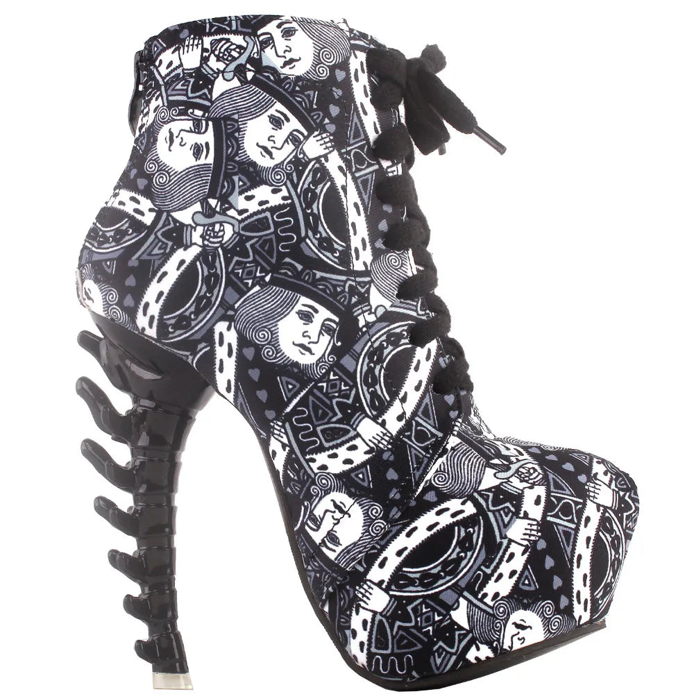 Sexy Platform Bone High Heel Boots