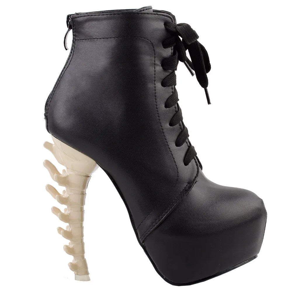 Sexy Platform Bone High Heel Boots