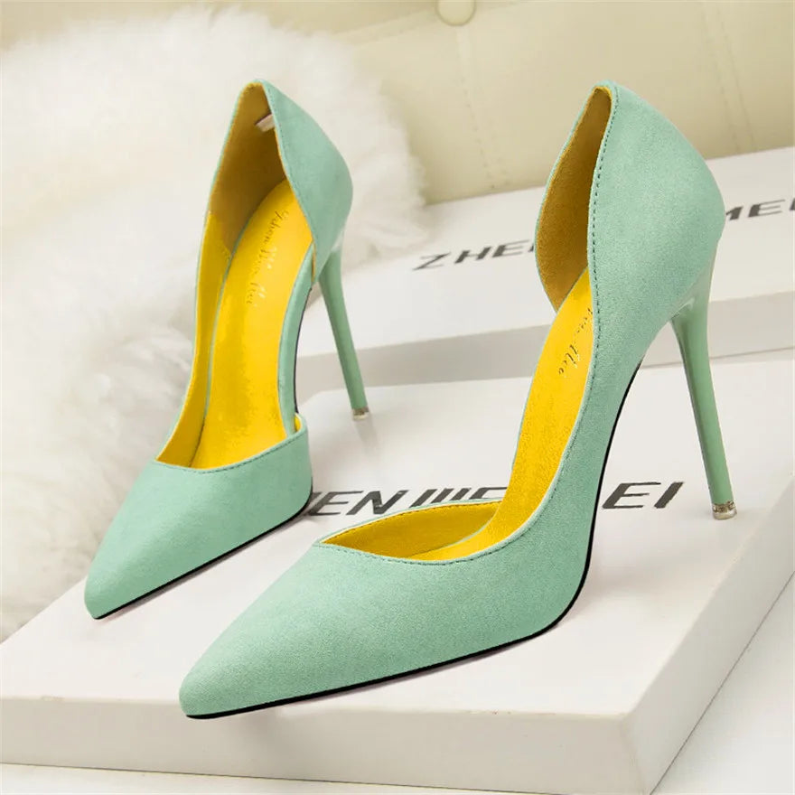 Suede Office Stiletto High Heel Pump