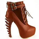 High Top Bone High Heel Platform Boots