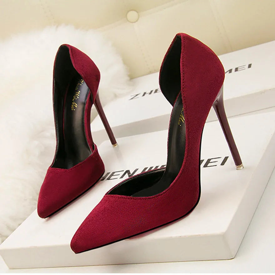 Suede Office Stiletto High Heel Pump