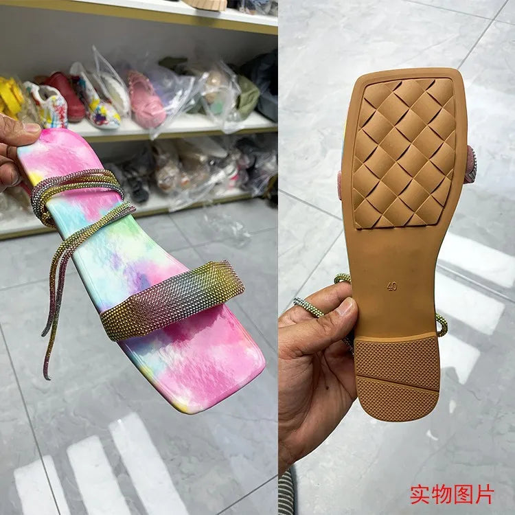 Flat Cross Strap Sandals