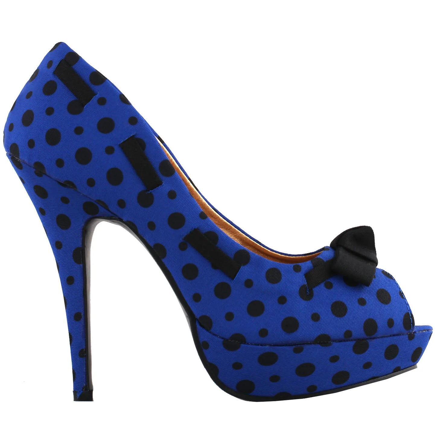 Polka Dots Bow Tie Stiletto High Heel Pumps