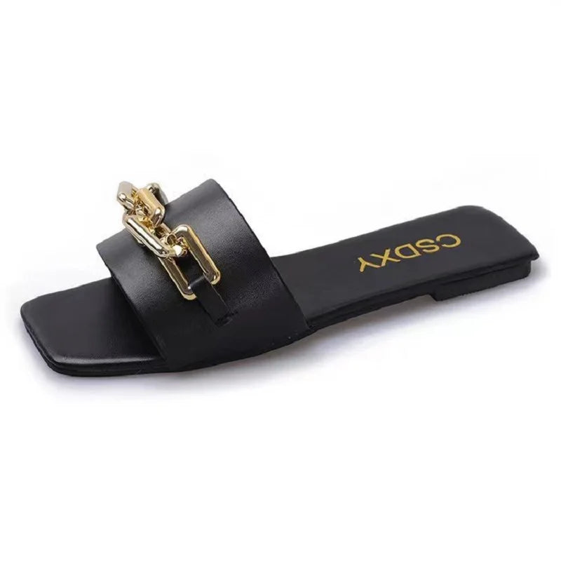 Leather Slippers W/Matching Bag Set