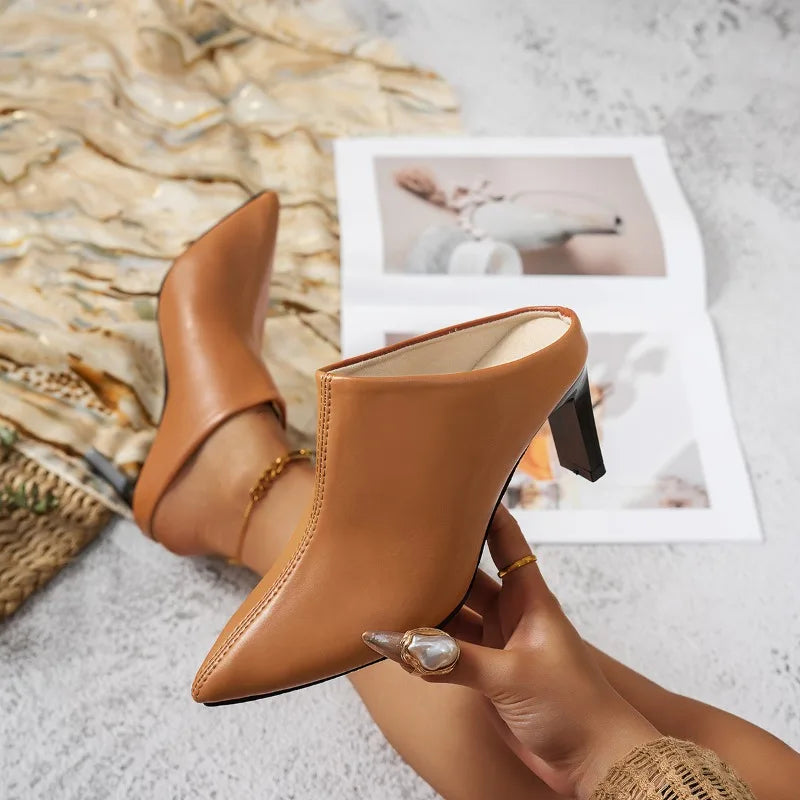 Heel Anti Slip Wear Resistant Square Heel Slippers