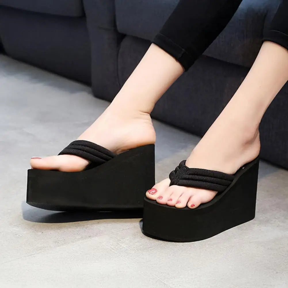 Platform Arch Support Thong Thick-Sole Slippers