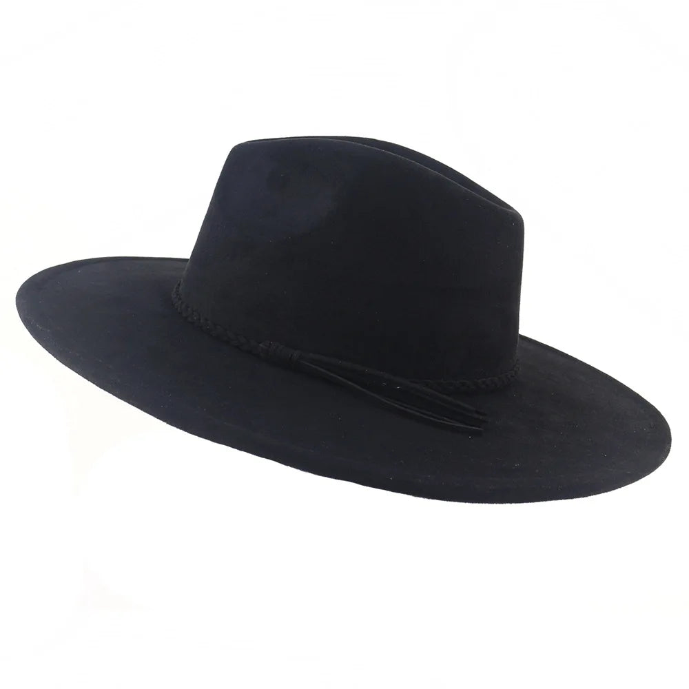 Colorful Suede Wide Brim Felt Fedoras Hat for Women Men Church Jazz Cap Panama Denim Hat Wholesale шляпа женская л