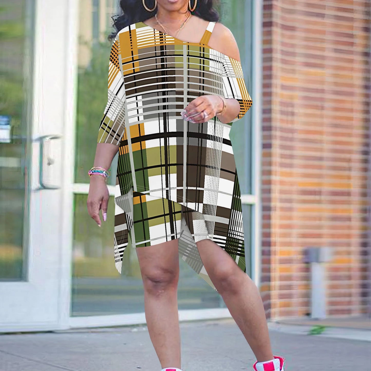 Asymmetrical Top Shorts 2 Piece Set