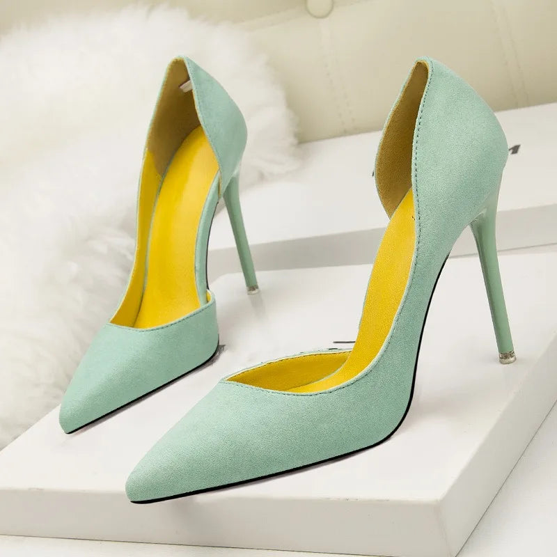 Suede Office Stiletto High Heel Pump