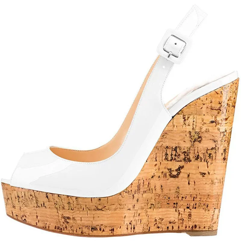 High Fish Mouth Wedge Sandals