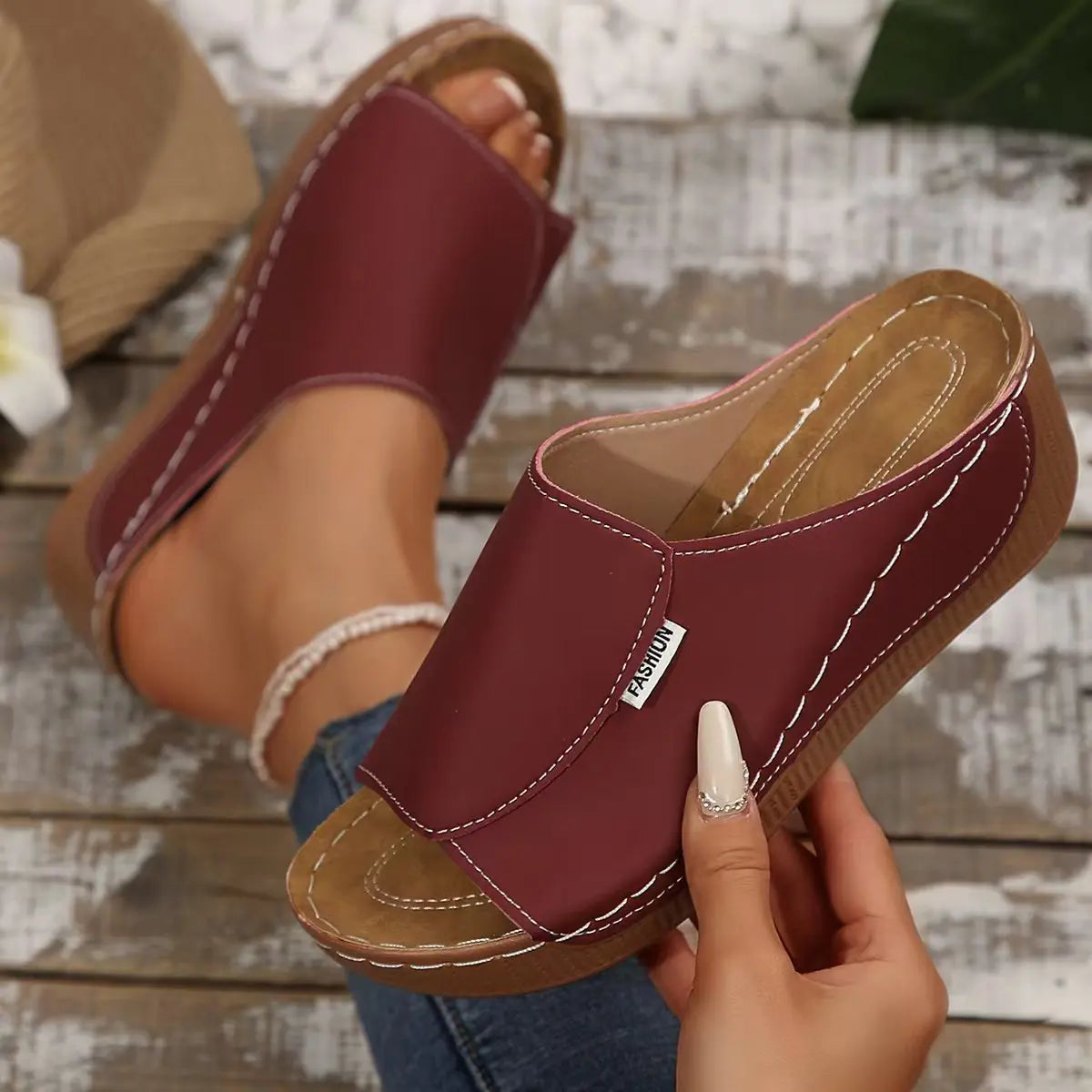 Wedge Slipper Sandals
