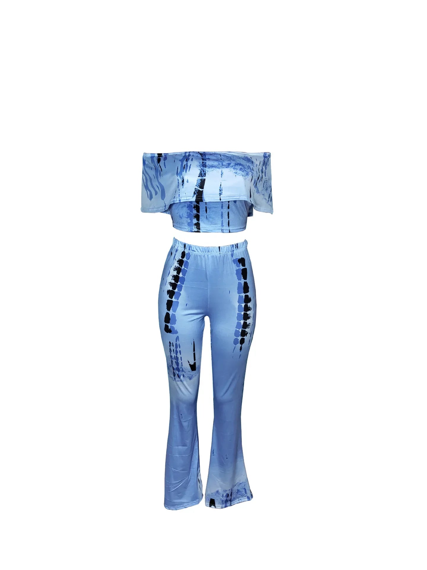 Sexy Bodycon 2 Piece Crop Top & Pants Set