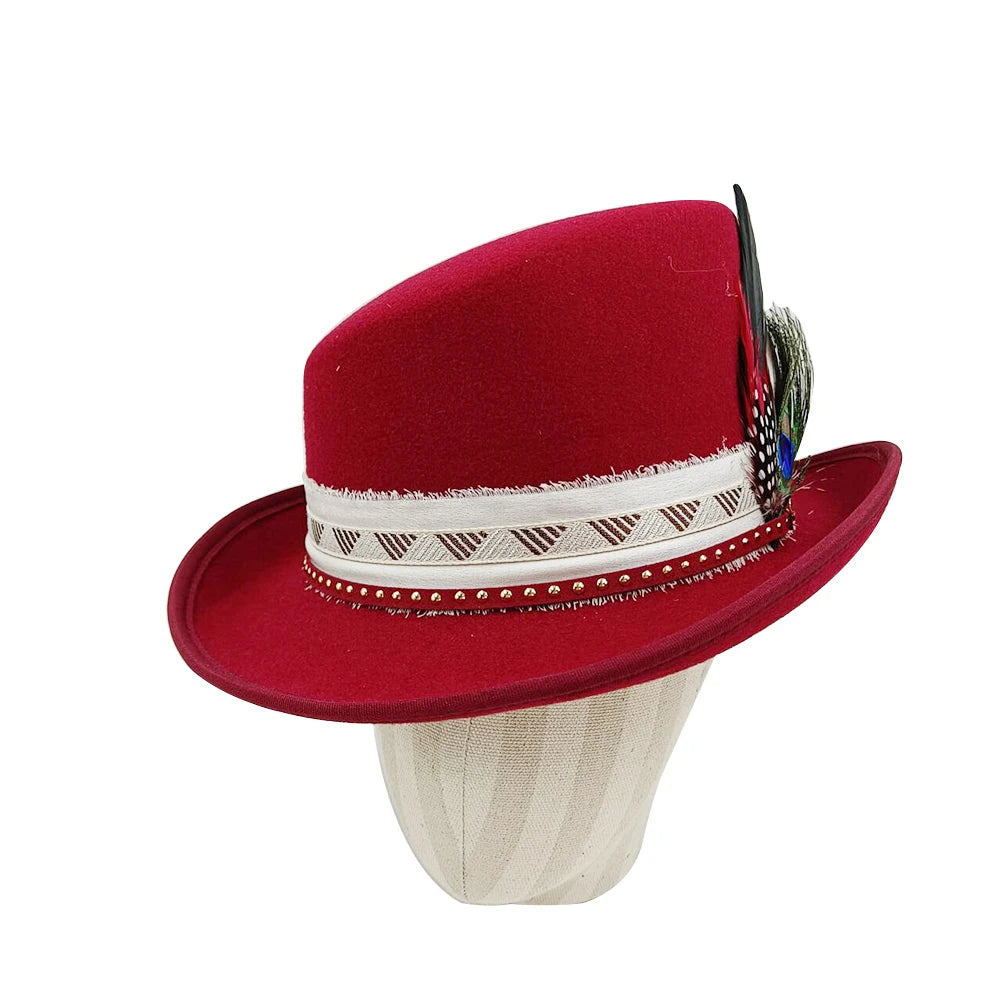 Suede Fedora Hat 9.5cm Wide Brim Suede Hats for Women and Men Hand Sewn Autumn Winter Jazz Hat Fashion chapeau femme шляпа