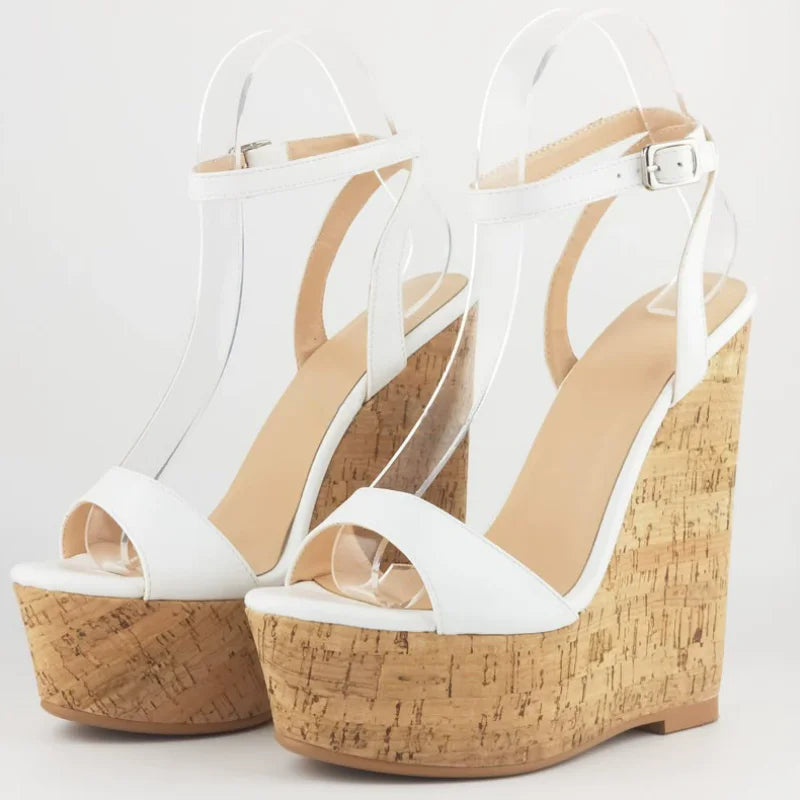 High Fish Mouth Wedge Sandals