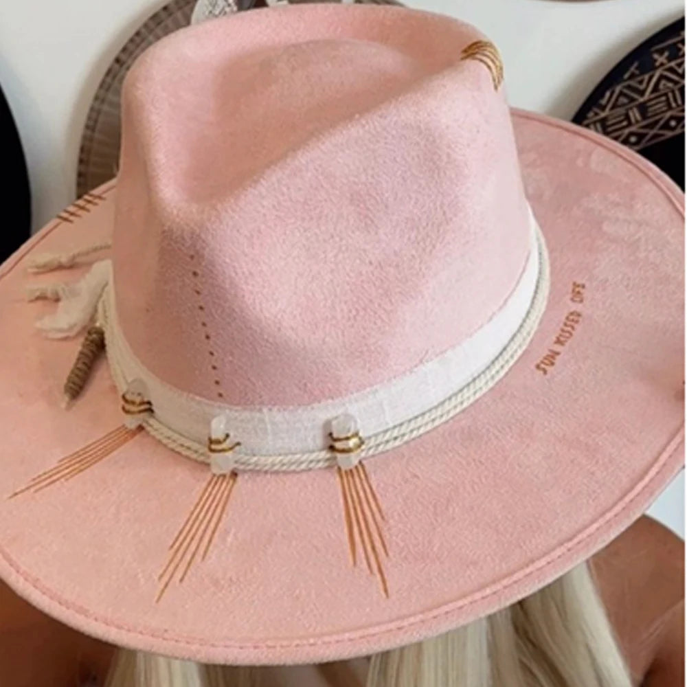 Suede Fedora Hat 9.5cm Wide Brim Suede Hats for Women and Men Hand Sewn Autumn Winter Jazz Hat Fashion chapeau femme шляпа