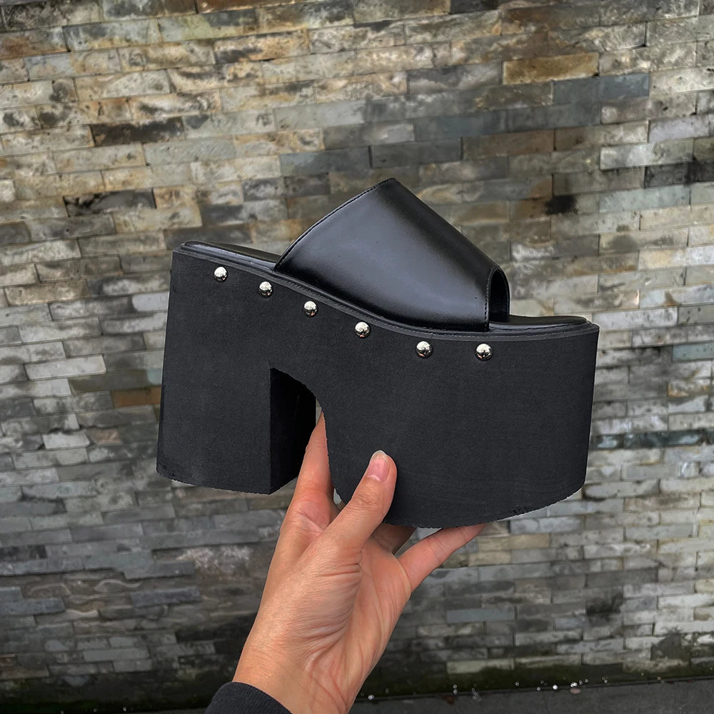 Thick Classic Slipper Platform Wedge