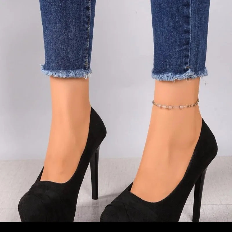 New Round Toe Platform High Heels