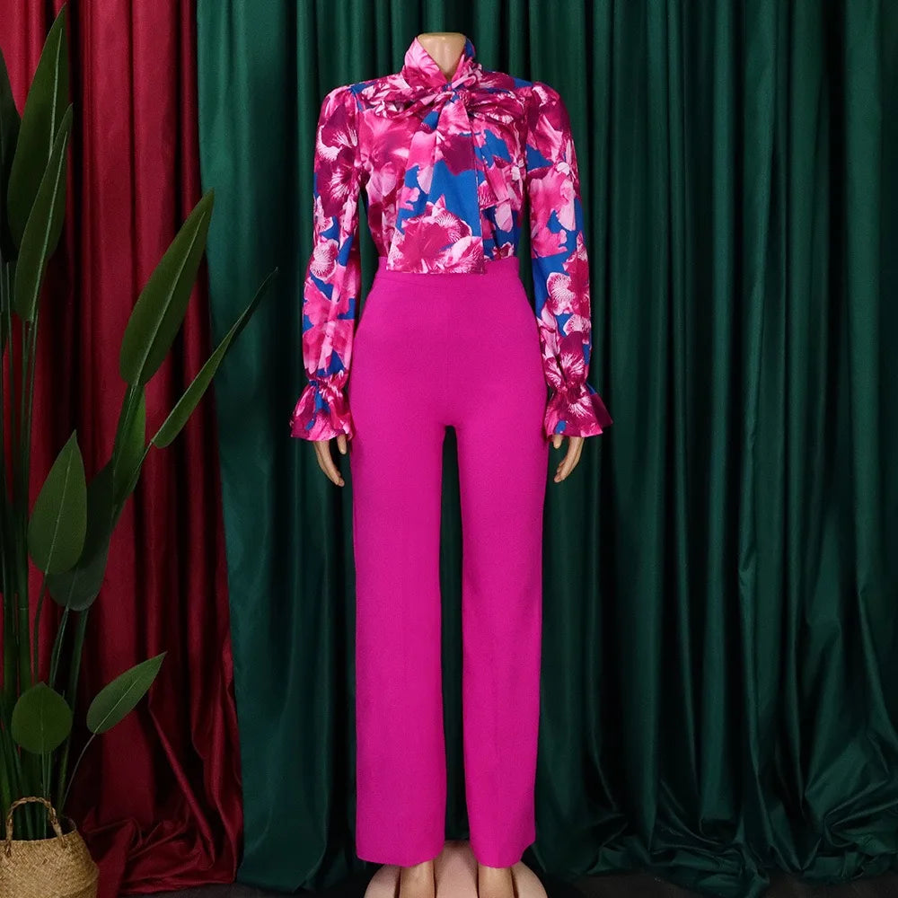 2 Piece Blouse & Trouser Set