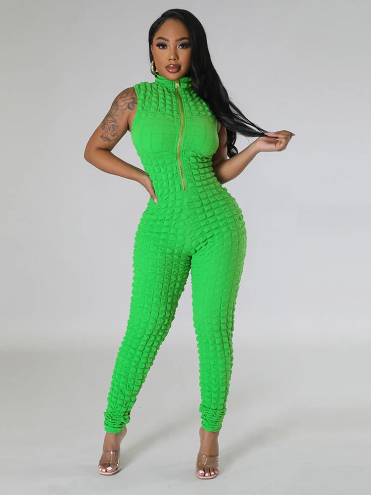 Sleeveless Zip Up Jumpsuit