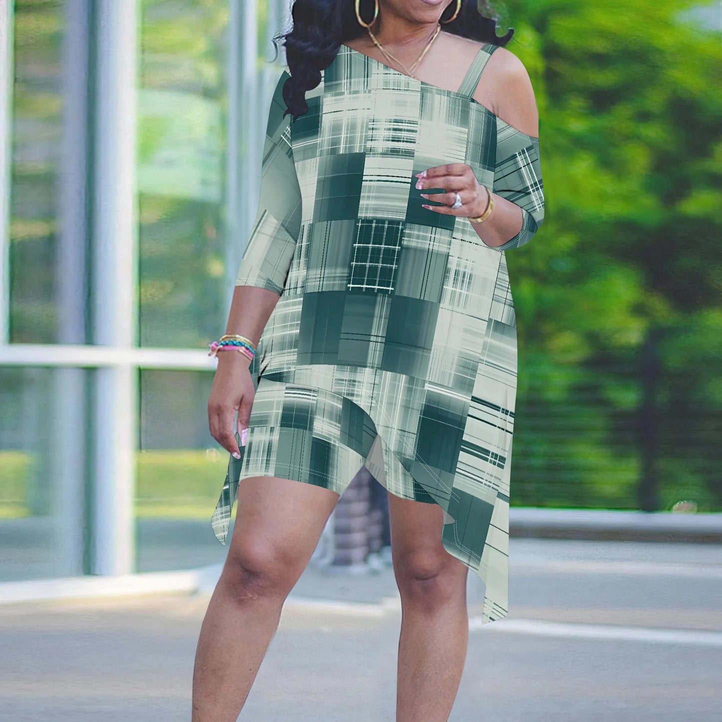 Asymmetrical Top Shorts 2 Piece Set