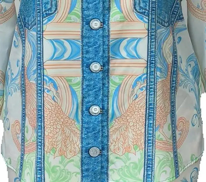 Button up Top High Waist Skirt 2 Piece Set