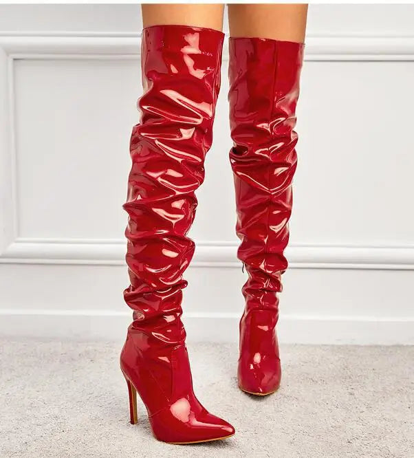 Over-The-Knee High Heel Boots