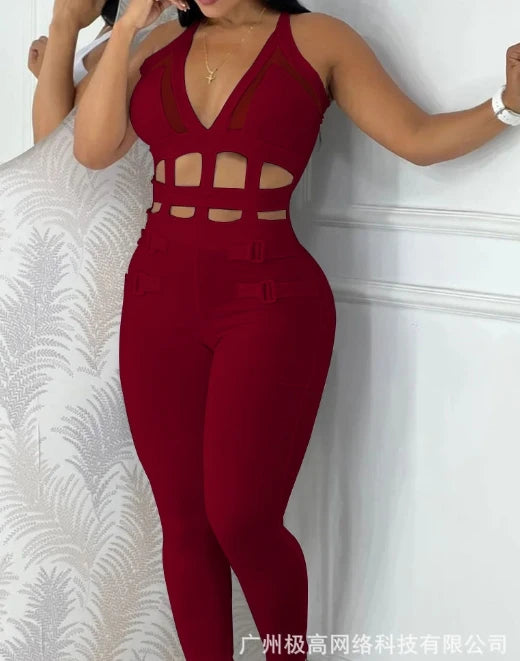 Hollow Stomach Camisole Jumpsuit
