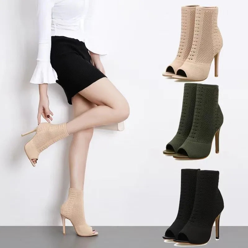Ankle Stiletto High Heel Boots