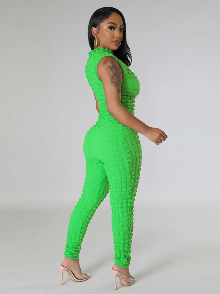 Sleeveless Zip Up Jumpsuit