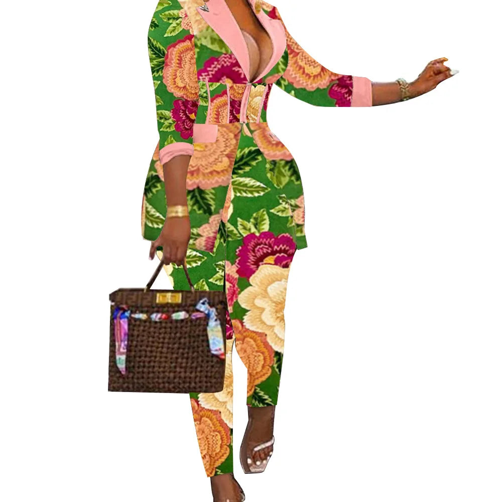 2 Piece Jacket Pants Set